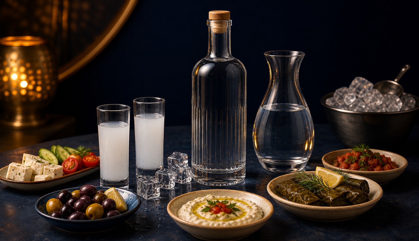 Buca rakı ve meze siparişi